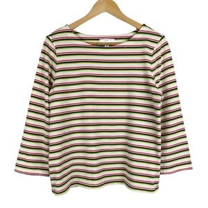 1901 Colorful Rainbow Stripe Cotton Shirt Size XL